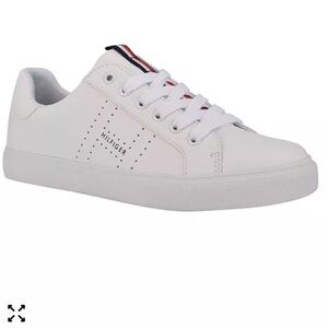 Tommy Hilfiger White Sneakers with Red and Blue Accents